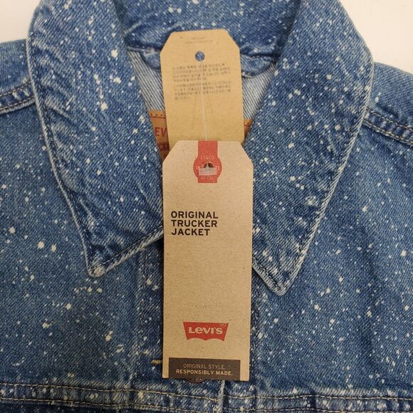 Levi's Premium Original Trucker Jacket Galactic Wash Women's Size Large NWT - Picture 3 of 15